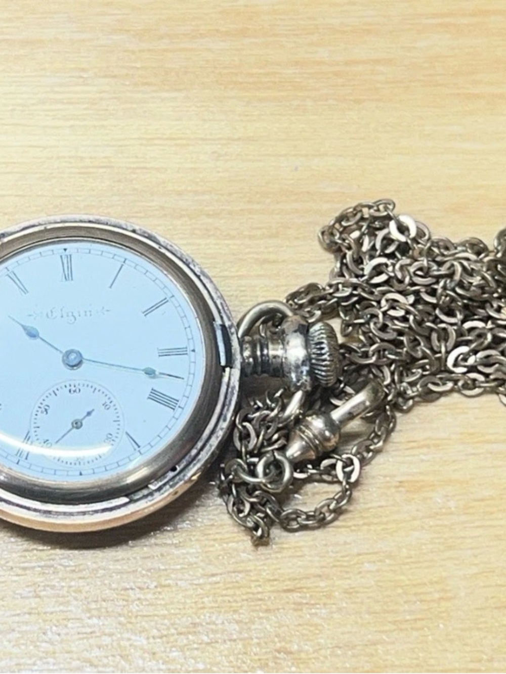 Vintage Elgin Double Hunter Case Gold Filled Ladies Pocket Watch Bird Design